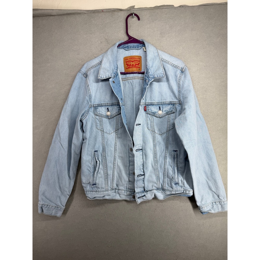 Levis Mens Light Wash Denim Trucker Jacket 72334-0563 Blue‎ Size M - Picture 1 of 11